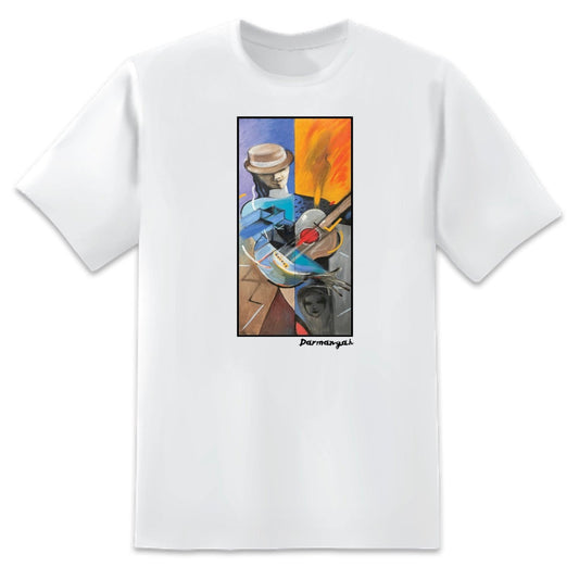 Guitar Man white tee